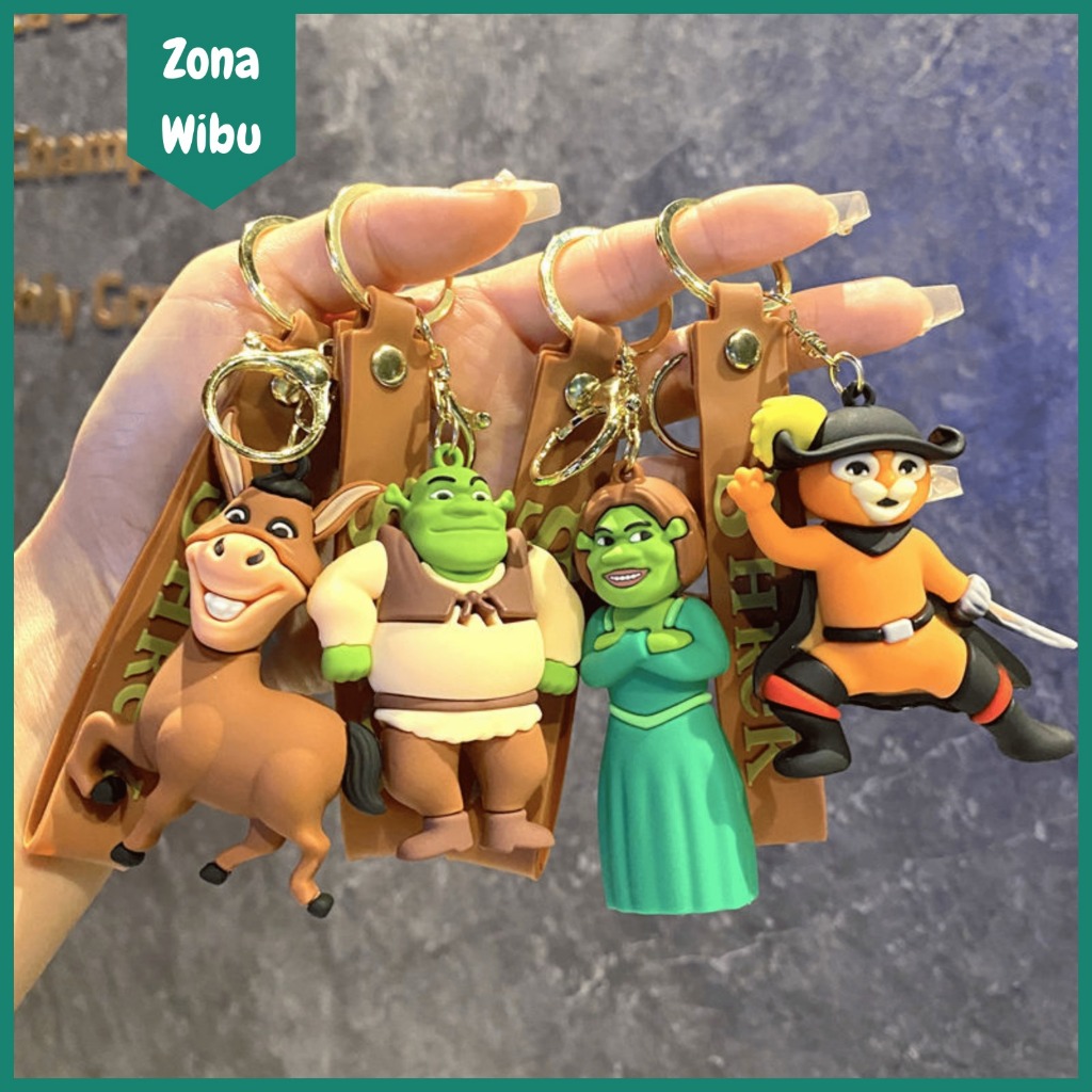Jual Gantungan Kunci Disney Shrek Chibi – Keychain Kartun Import | Zona ...