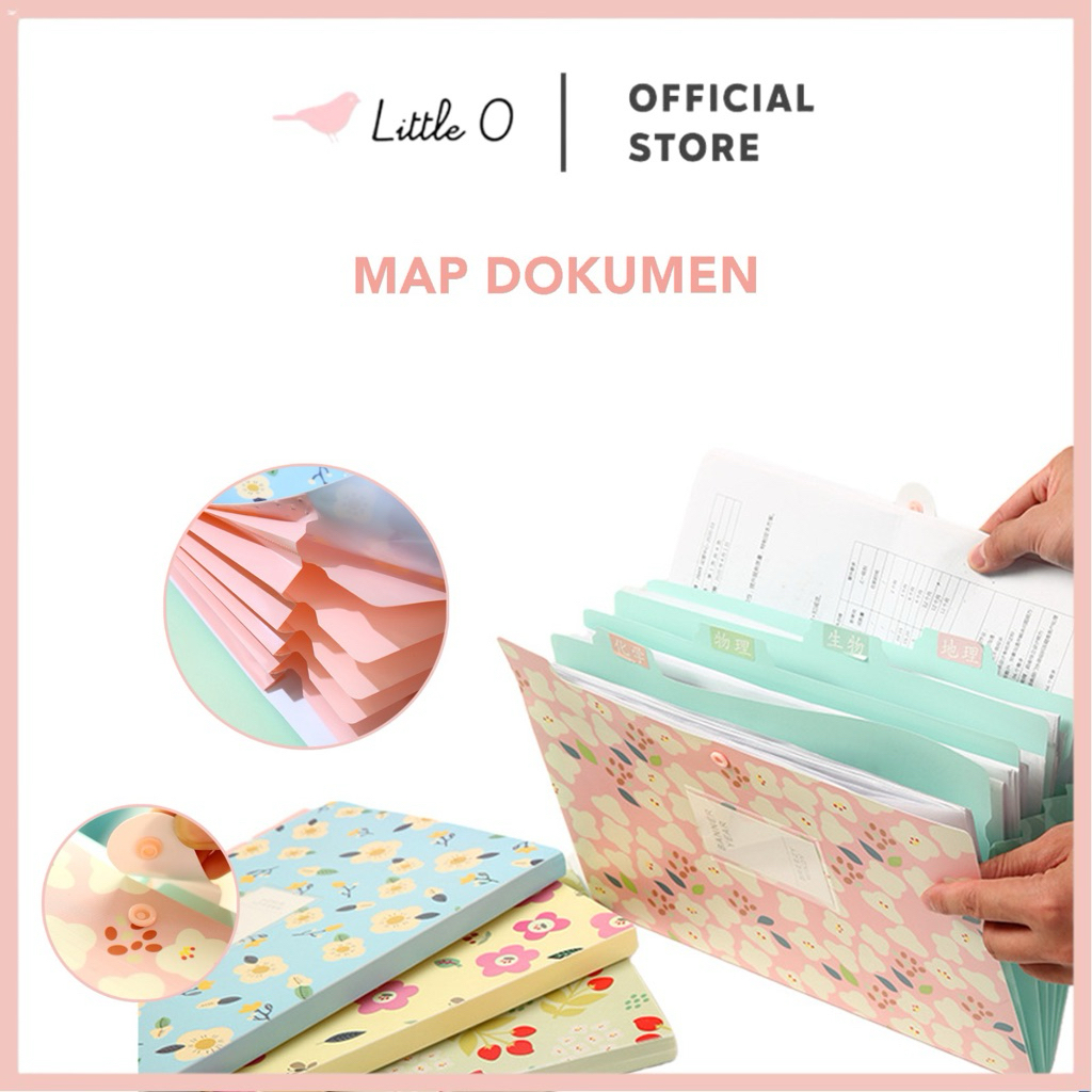 Jual LITTLE O JANGMI File Holder Mika Plastik Tebal Kancing Korean ...