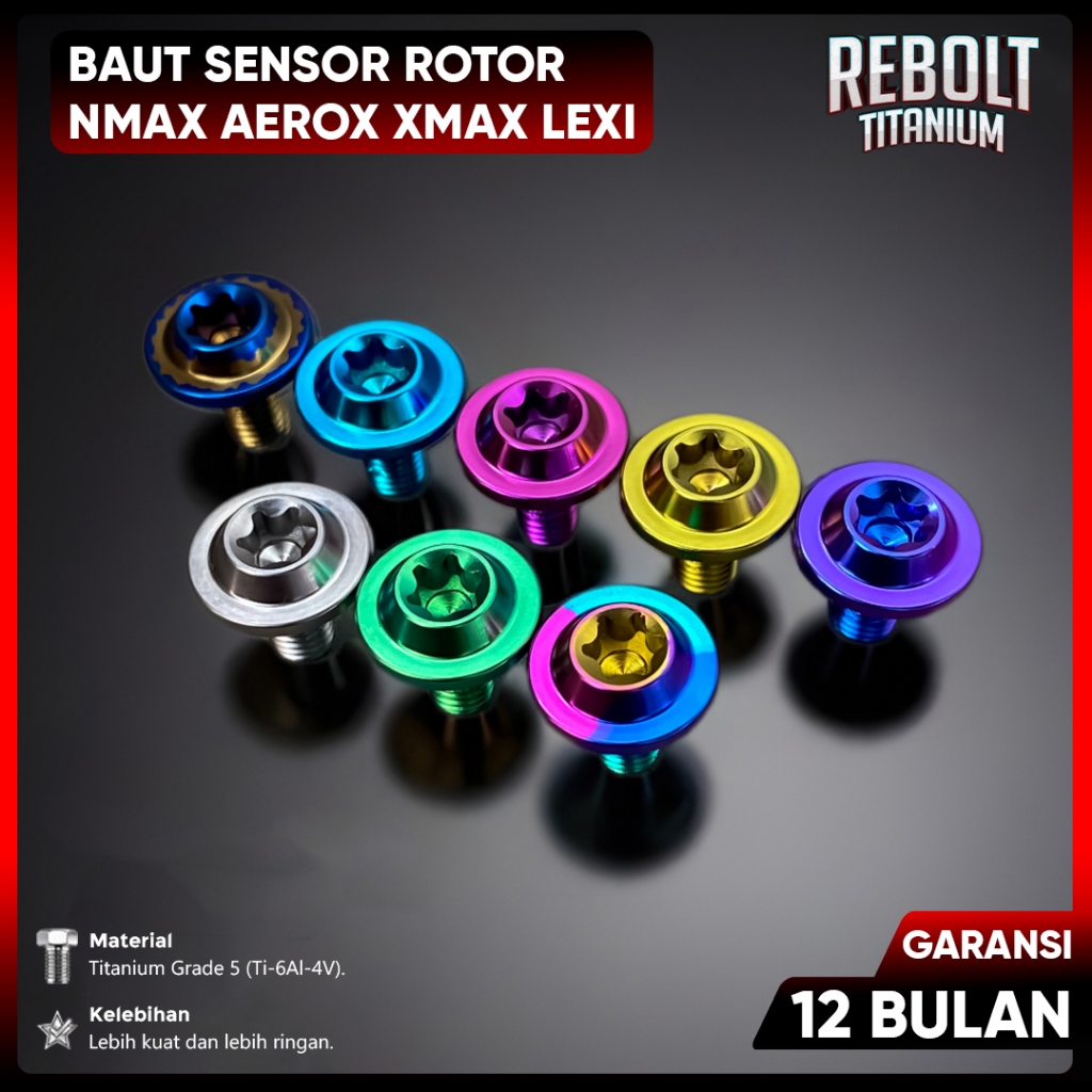 Jual Baut Probolt Titanium Sensor Rotor Nmax Aerox Xmax Lexi Grade 5 ...