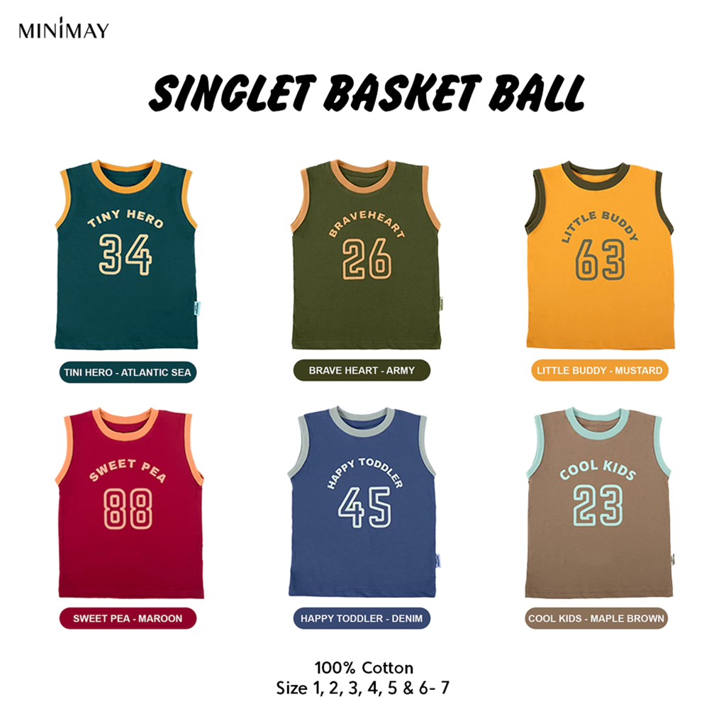 Kaos Singlet Anak Unisex Minimay
