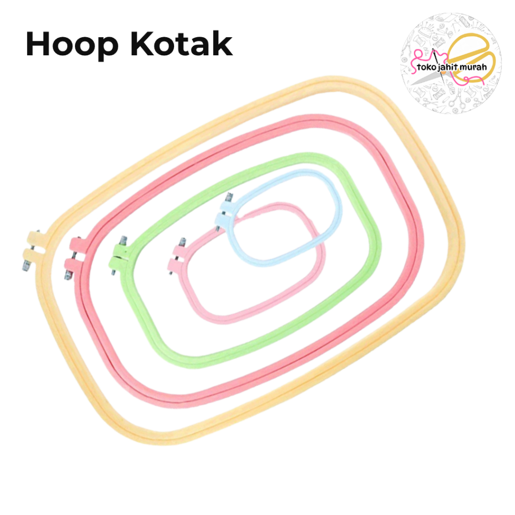 Jual Partenzil Embroidery Hoop Kotak / Hoop Rectangle / Pembidang ...