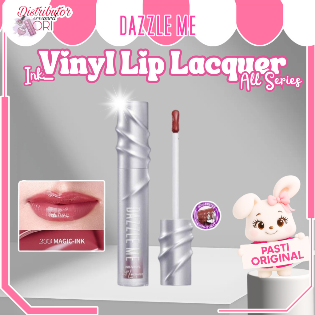 Jual DAZZLE ME Ink-Vinyl Lip Lacquer Lip Cream Lipstik Glossy Tahan ...
