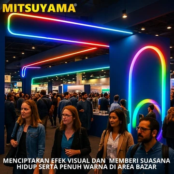 Mitsuyama Ms 443 Paket Lampu Neon Flex Running Led Remote 5M Rgb Lampu Warna Warni Led Running