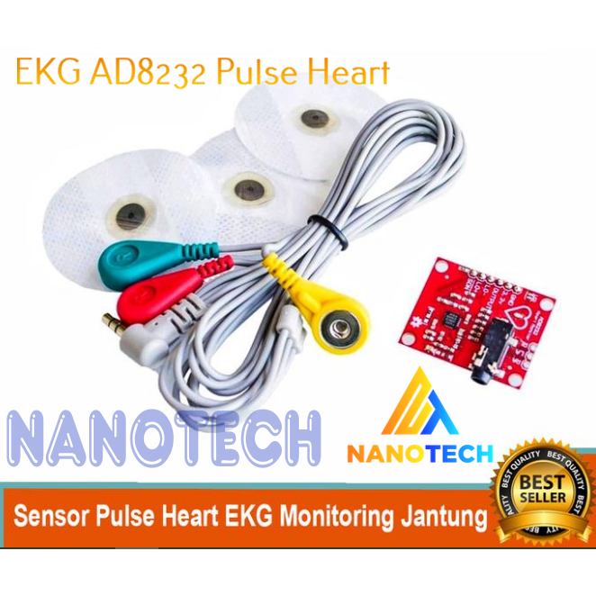 Jual Modul Sensor ECG EKG AD8232 Pulse Heart Rate Monitor Jantung ...