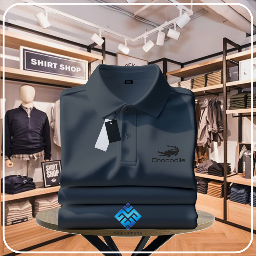 Kaos Polo Shirt Pria, Cr0 Hitam Lengan Pendek Q.bee - foto 3