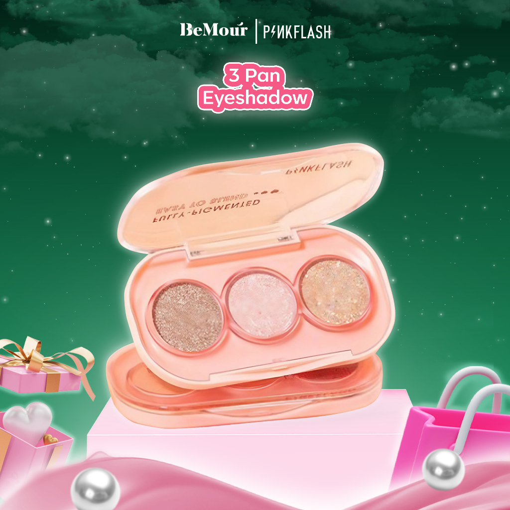 Jual PINKFLASH - 3 PAN EYESHADOW ( PF-E23 ) - 3 Shades Eye Shadow ...