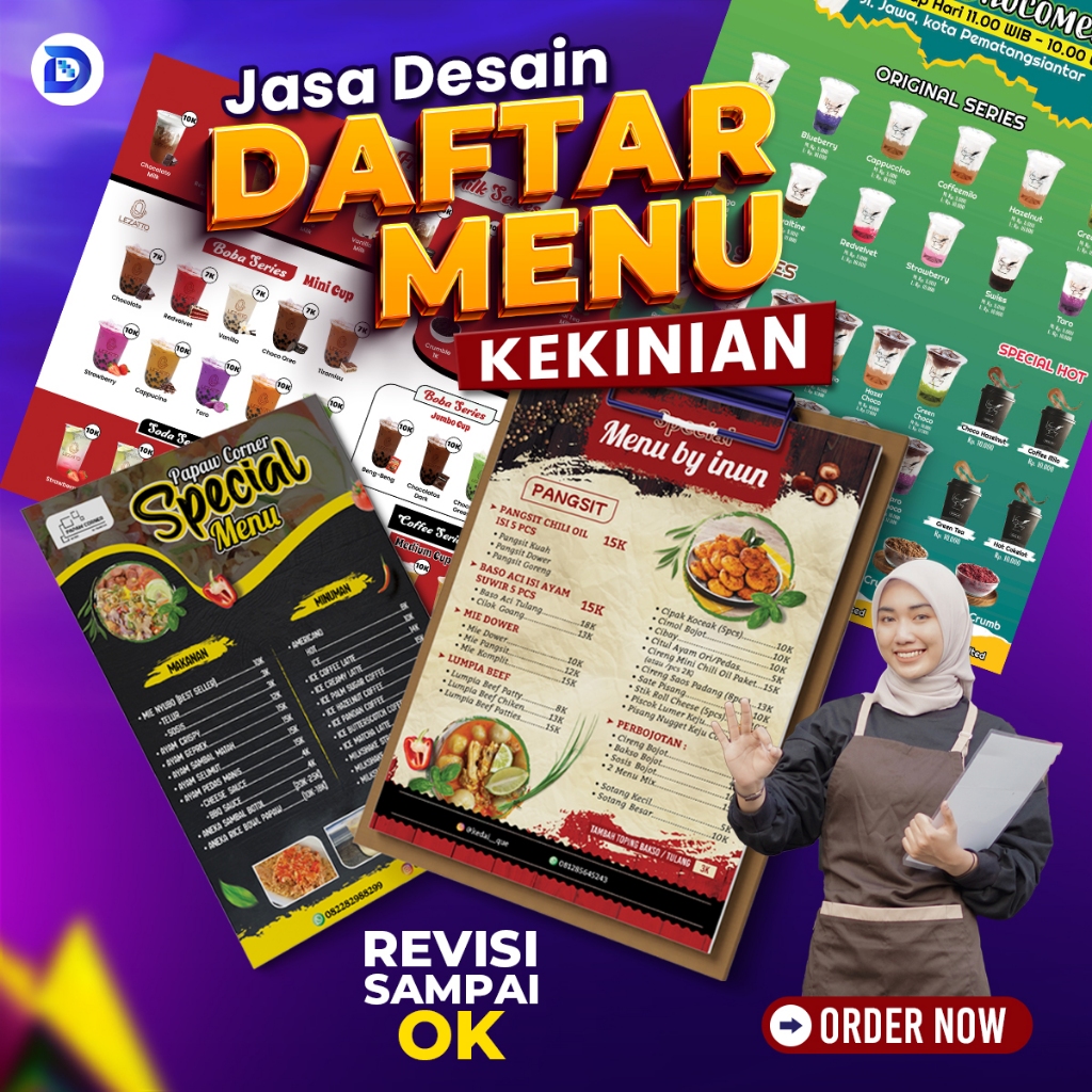 Jual Jasa desain menu makanan menarik bebas revisi | Shopee Indonesia