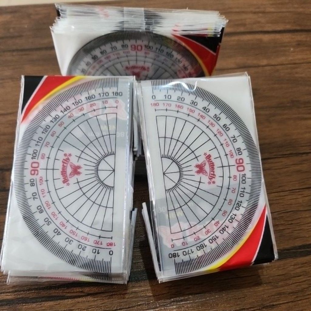 Jual (12pcs) Busur Tebal Butterfly / Protractor | Shopee Indonesia