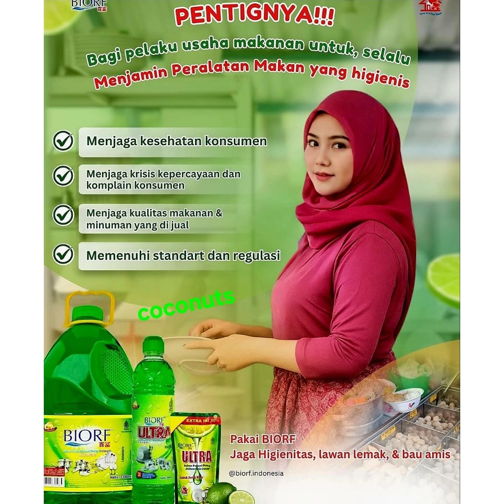 Jual BIORF Ultra SABUN CAIRAN PENCUCI PIRING/DISHWASH 4L | Shopee Indonesia