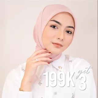 Lozy Hijab - 199K  Get 3 Kirana Paris Plain Japan Square (Hijab Segiempat Bahan Paris Japan Premium)
