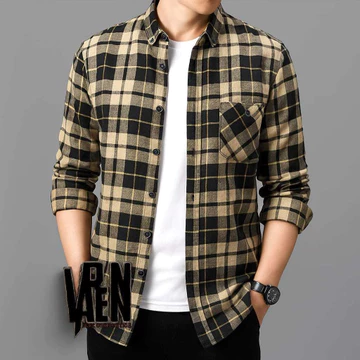Kemeja Pria Baju Pria Kemeja Flanel Kotak Kemeja Pria Lengan Panjang Putih Kotak Hitam Kotak