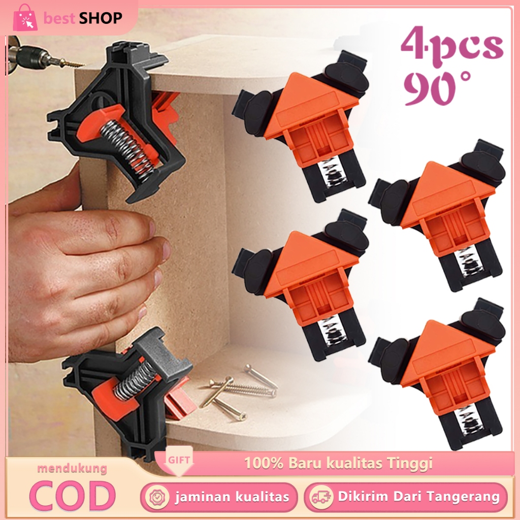 Jual 4pcs Spring Clamp Corner 90 Derajat Klem Sudut Siku Holder Mate ...