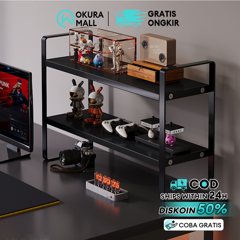 Jual Rak Desktop Storage Rak Buku Minimalis Rak Serbaguna Desktop Rak ...