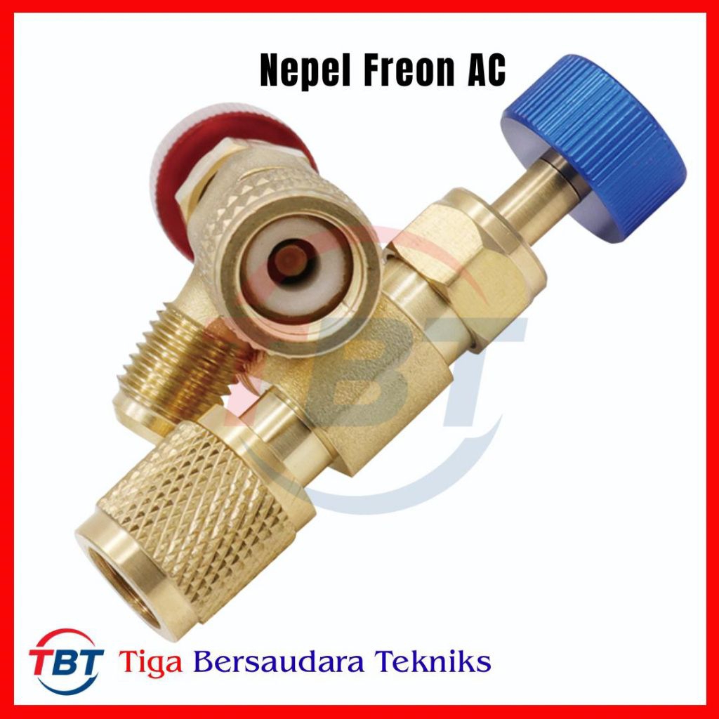 Jual Nepel Kran Freon AC R22 R410/R32 Charging Valve Adapter Retention ...