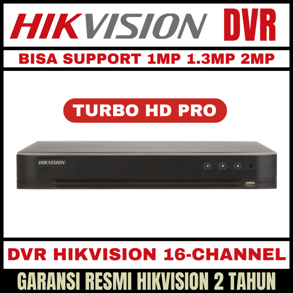 Jual DVR HIKVISION 16 CHANNEL AUDIO SERIES SUPPORT KAMERA 1MP