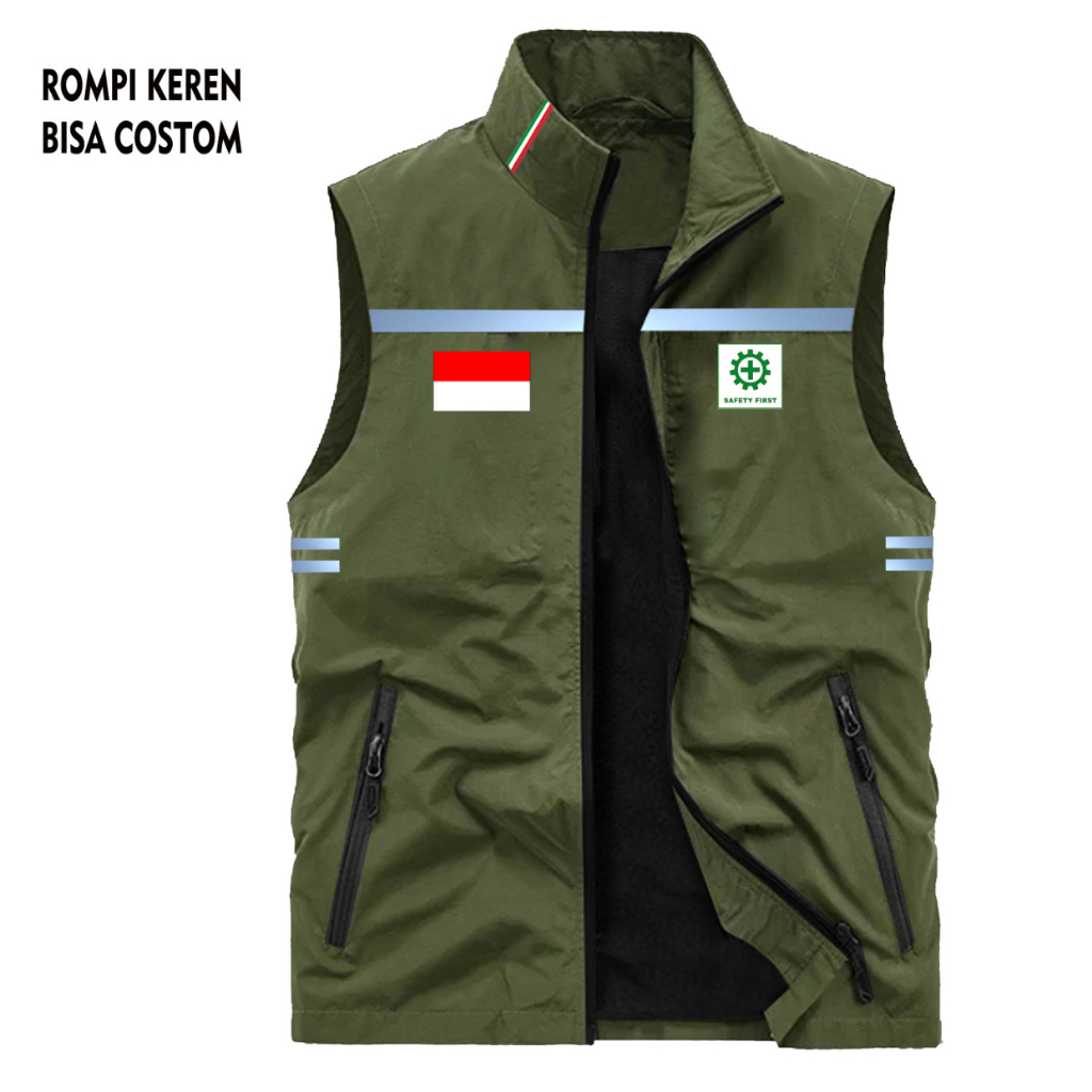 Jual Bisa Custom !!! Rompi Safety Proyek Lapangan / R…