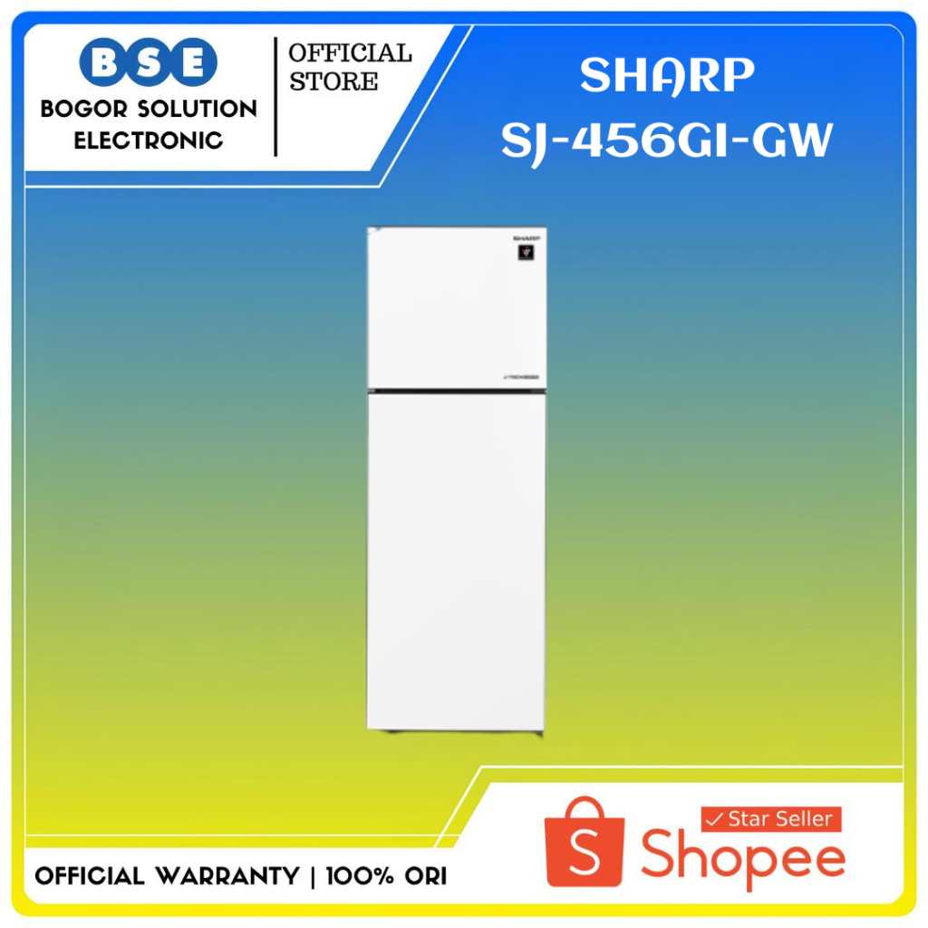 Jual Kulkas Sharp Inverter 329L SJ-456GI-GW Shine Glass Door Kulkas Top ...