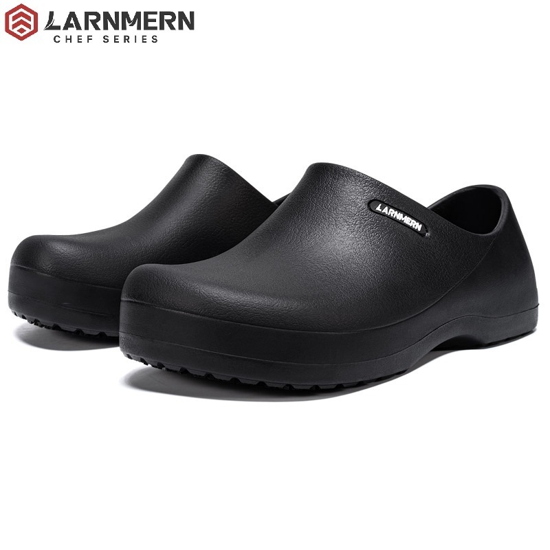 LARNMERN Sepatu Kitchen Chef Shoes Safety Shoes Anti Slip Ringan Slip On  Waterproof Eva Rubber