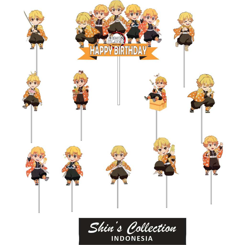 Jual Cake topper Chibi Demon Slayer Solo | Shopee Indonesia