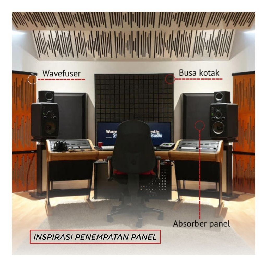 Jual Panel Akustik Peredam Suara Ruangan Studio Wave | Shopee Indonesia