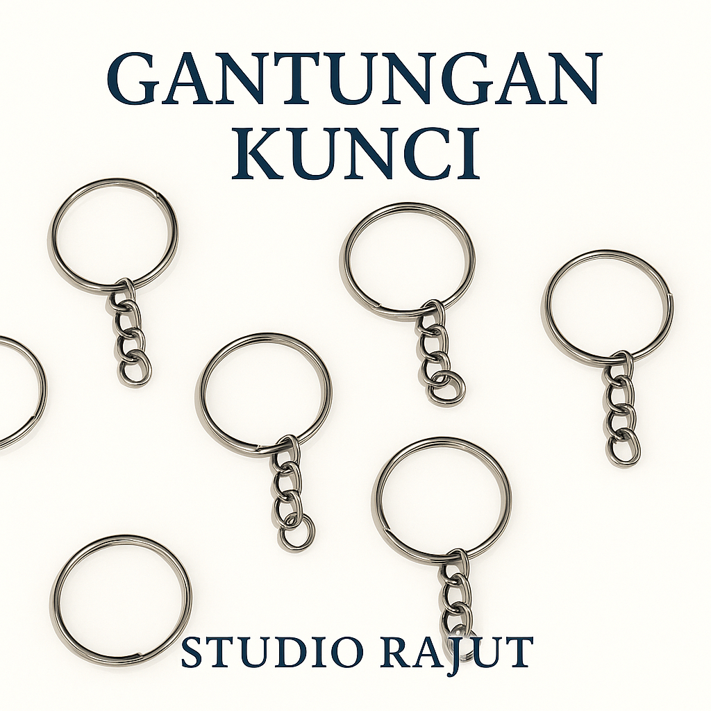 Jual STUDIO RAJUT - GANTUNGAN KUNCI BESI RING RANTAI GELOMBANG GANCI ...