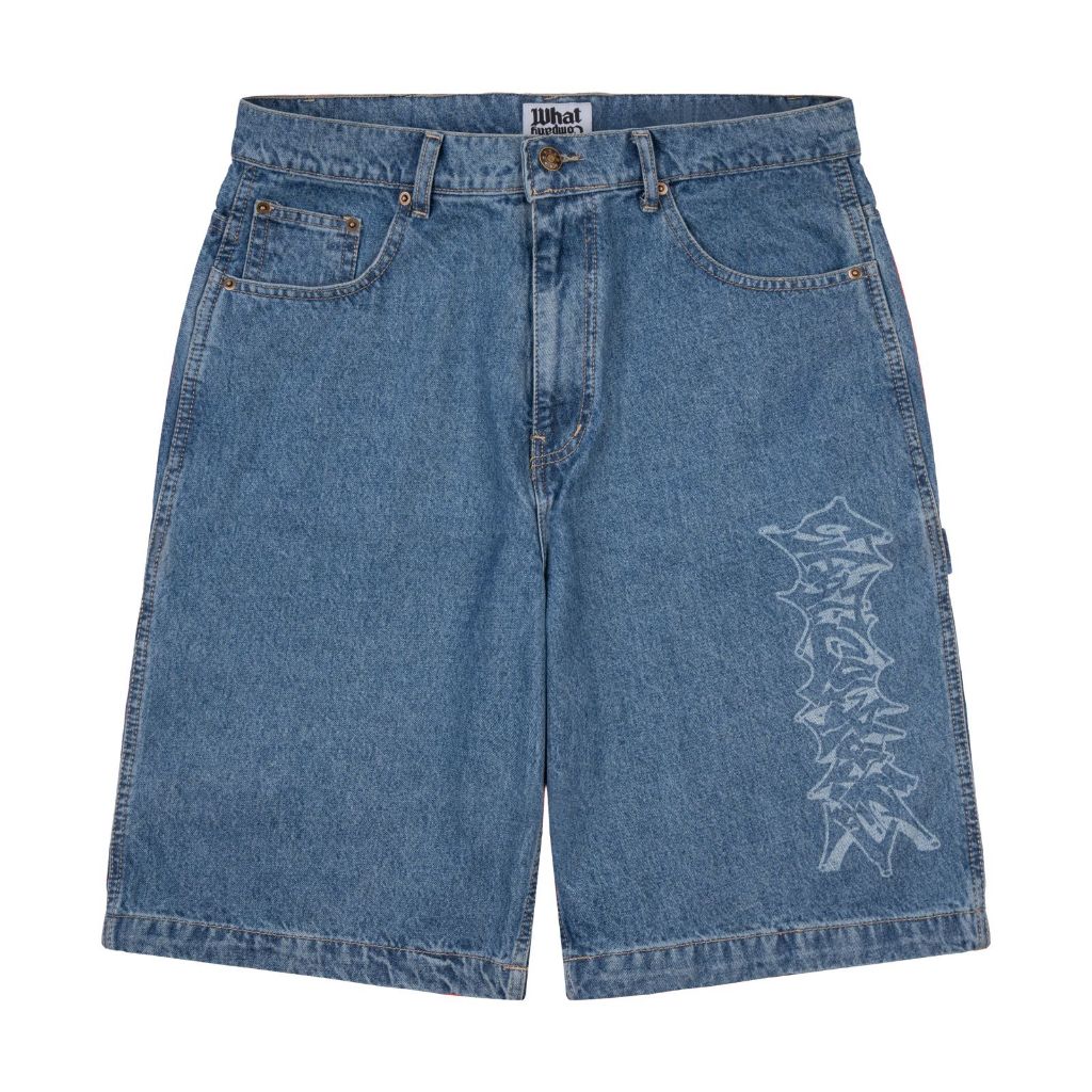 Jual What Company - Carpenter Jorts Denim Pants - Assault Blue Washed ...