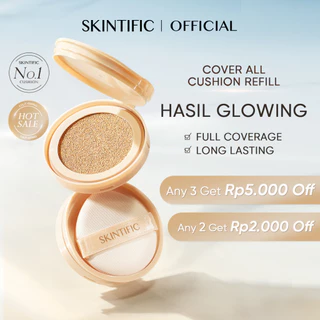 SKINTIFIC - Refill -Cover All Perfect Cushion 11ml | Skin Tint Foundation Make Up BB Cream Kosmetik Refill UV SPF 35 PA++++Sunscreen Bedak Padat