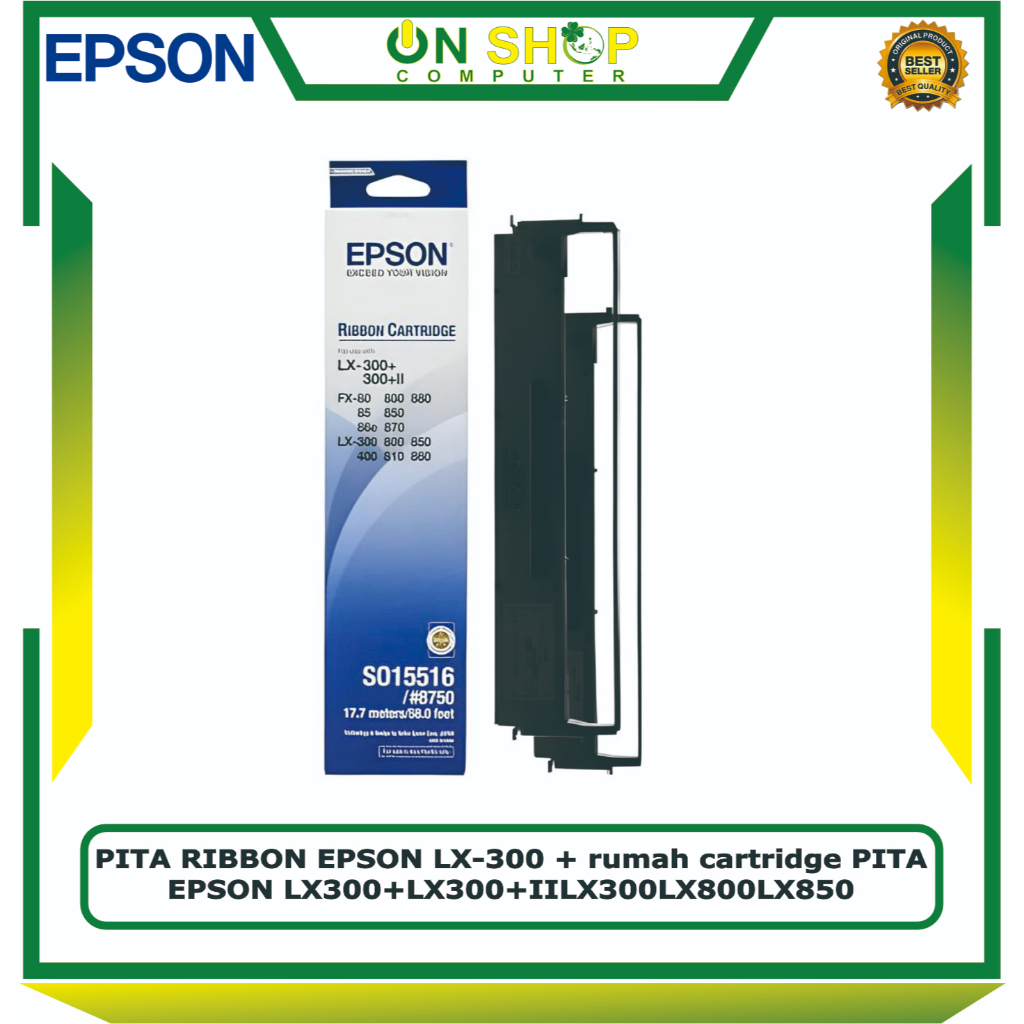 Jual Refill Pita Epson Ribbon Pack LX-300 LX-310 Original (8750 8755 ...