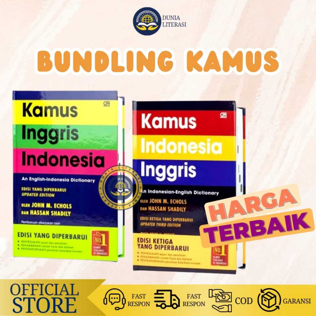 Jual Kamus Paket Inggris Indonesia & Indonesia Inggris John M. Echols ...