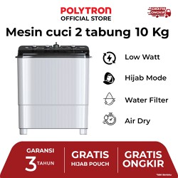 POLYTRON Mesin Cuci 2 Tabung Primadona Giant Series Hijab 10 Kg - PWM 1081
