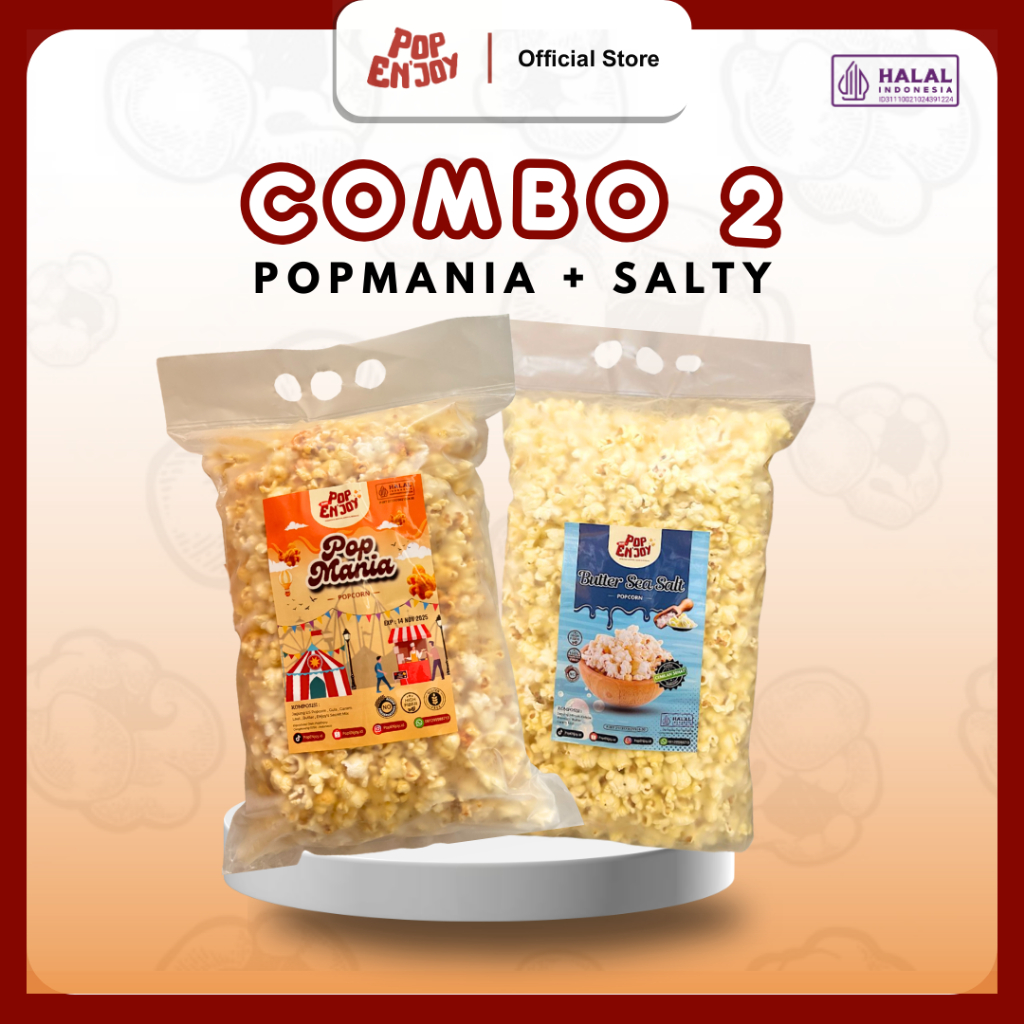 Jual PopENjoy - [BUY 1 GET 1] POPCORN POPMANIA + BUTTER SEA SALT ...
