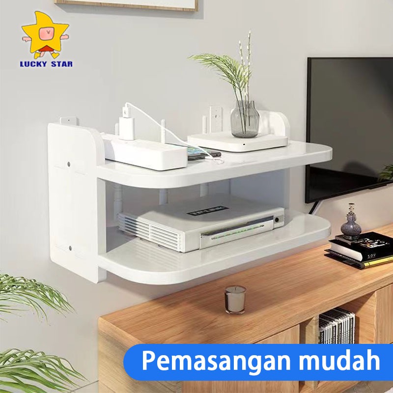 Jual LUCKY STAR Rak Dinding Speaker Wifi Router Minimalis Rak Gantung ...