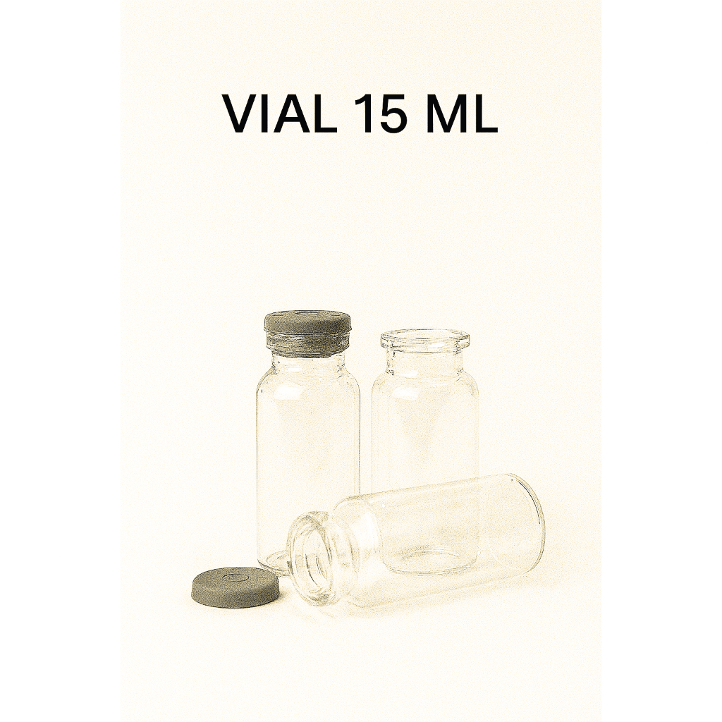 Jual Botol Vial Kaca 10 & 15 Ml tutup karet | Shopee Indonesia