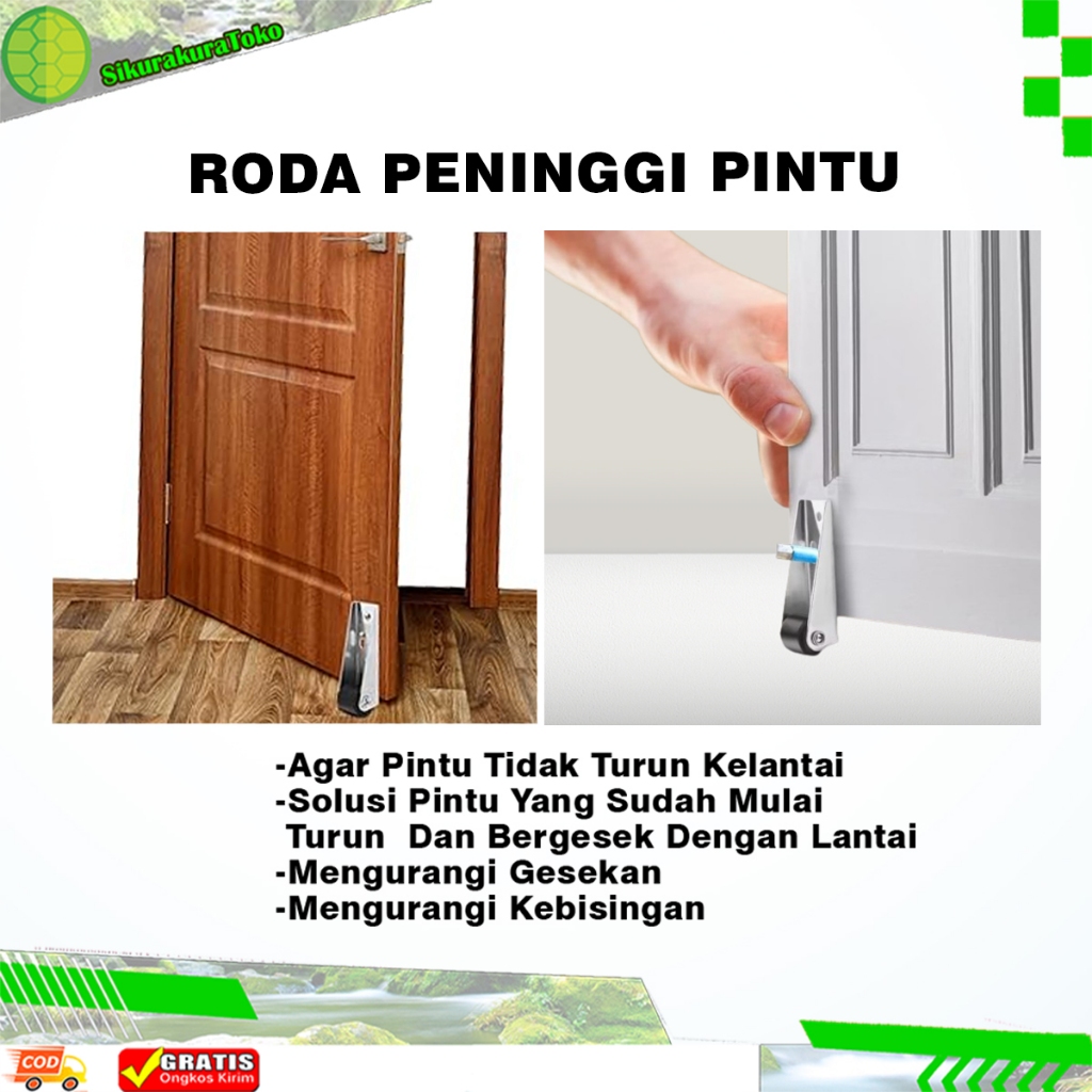 Jual (SKR) 1 Set Roda Pintu Geser Sliding Stainless Steel Roll Peninggi ...