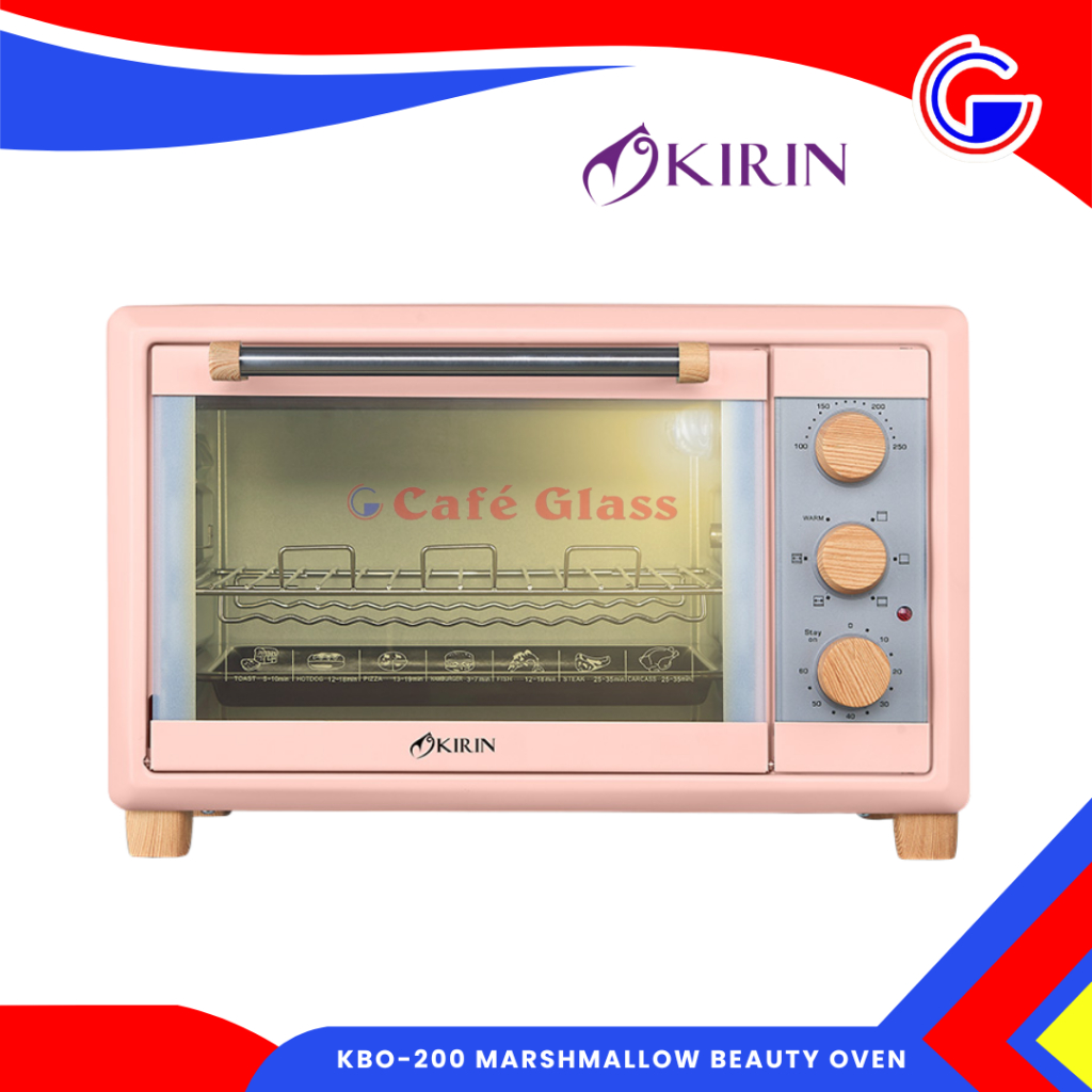 Kirin Oven Listrik Kbo-200 Marshmallow Beauty Oven 20L I Oven Panggang Aesthetic