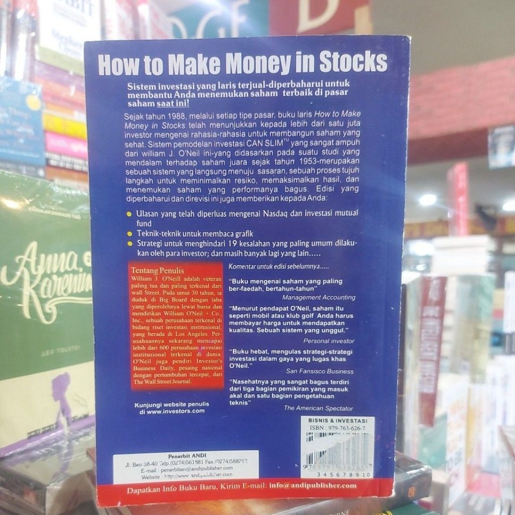 Jual Buku How to Make Money in Stocks Edisi 3 by William J O'Neil ...