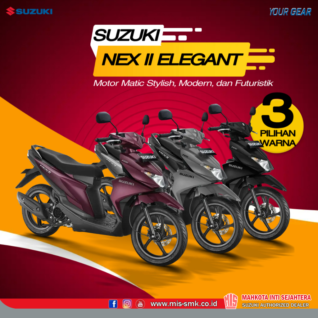 Jual Suzuki Nex II Elegant Motor Matic Stylish, Modern dan Futuristik ...