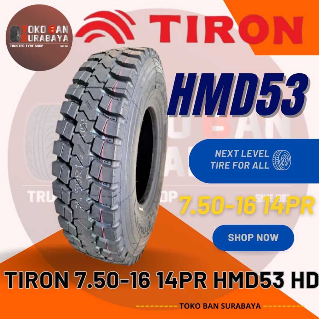 Jual Ban TRUK RADIAL TIRON 7.50-16 14PR HMD53 750-16 750/16 750R16 750 ...