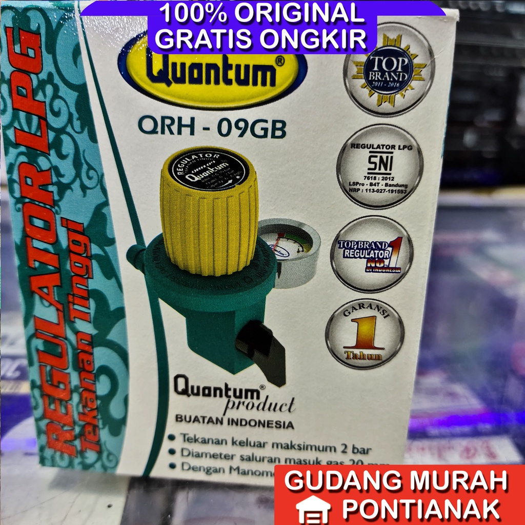 Jual Regulator Quantum Tekenan Tinggi Meteran QRH-09GB untuk kompor ...