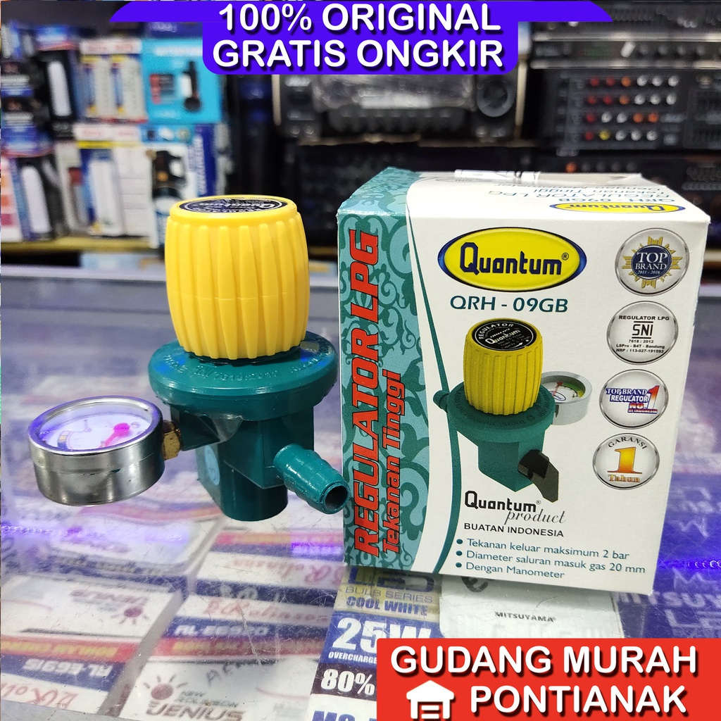 Jual Regulator Quantum Tekenan Tinggi Meteran QRH-09GB untuk kompor ...