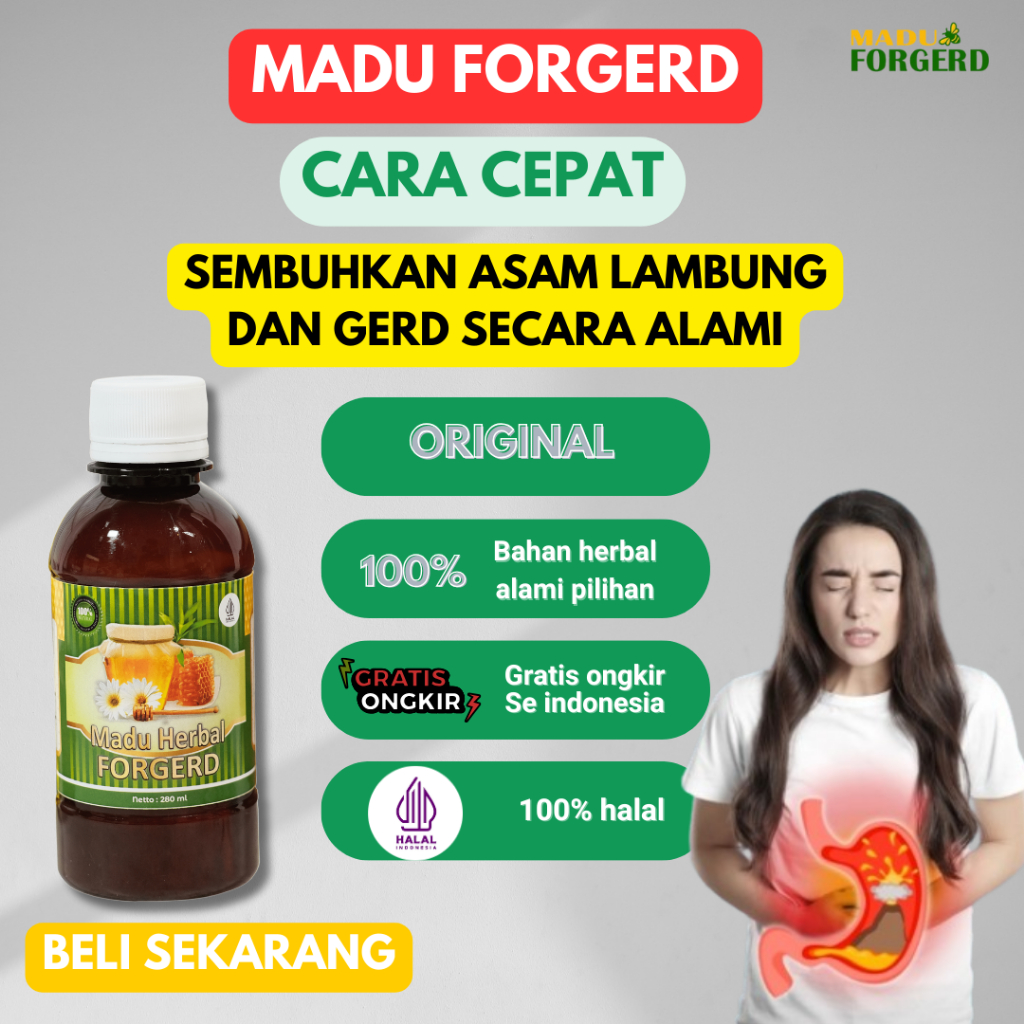 Obat infeksi Lambung GERD Dan Maag Kronis Madu Herbal Forgerd Asli Original