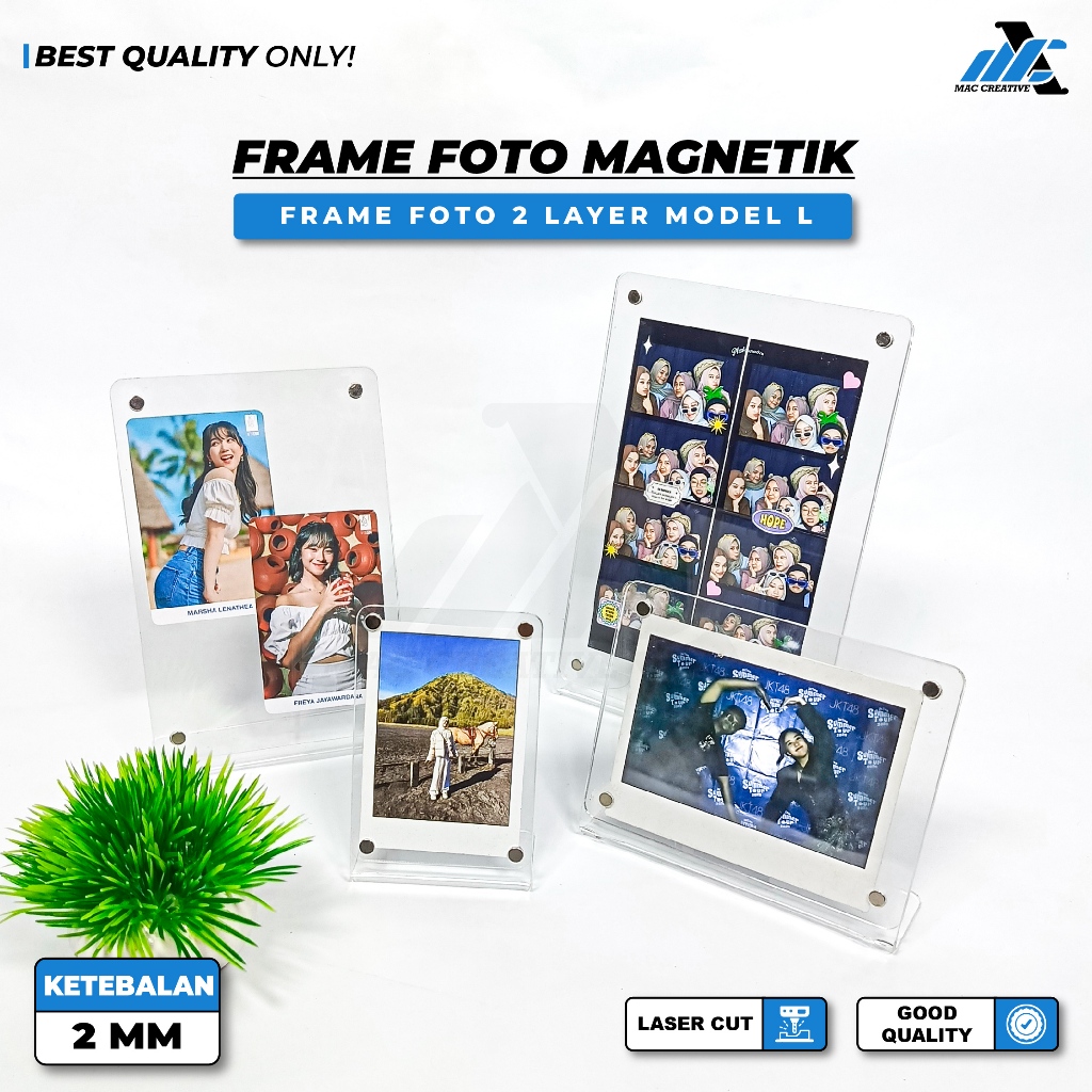 Jual Frame Magnet Akrilik 2R 3R 4R 5R - Bingkai Foto Akrilik Tipe L ...