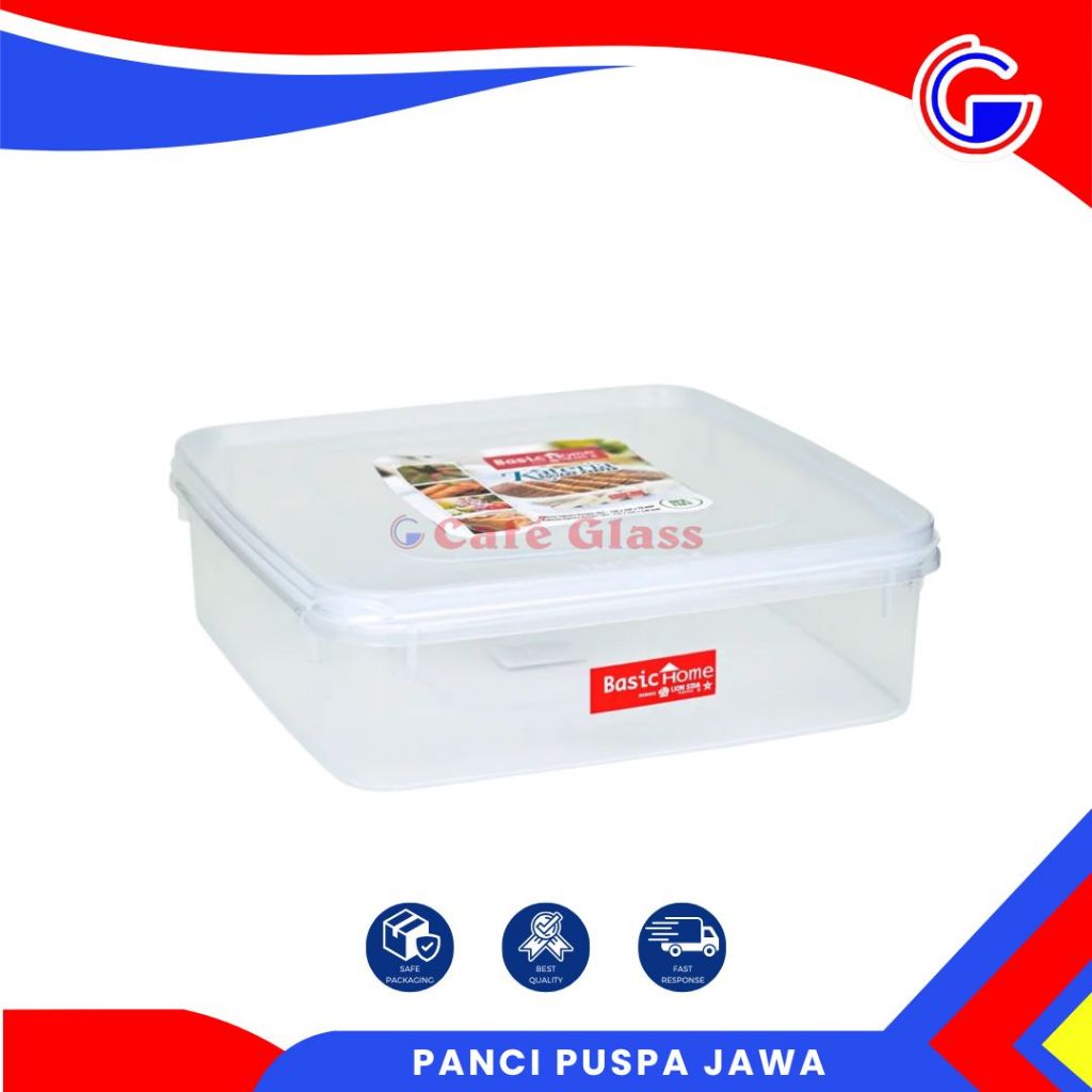 Tempat Kue Segi 3 Liter Basic Home I Sealware Plastik I Tempat Makanan Kedap Udara I Bkp-13 Kateria Square Keeper