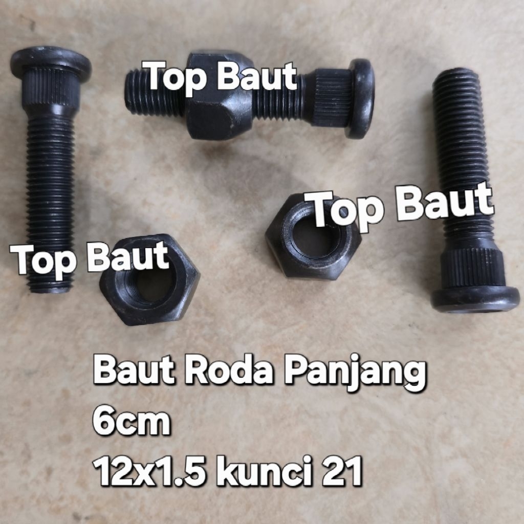 Jual MINIMAL ORDER 10 PCS baut mur roda panjang pajero kijang innova ...