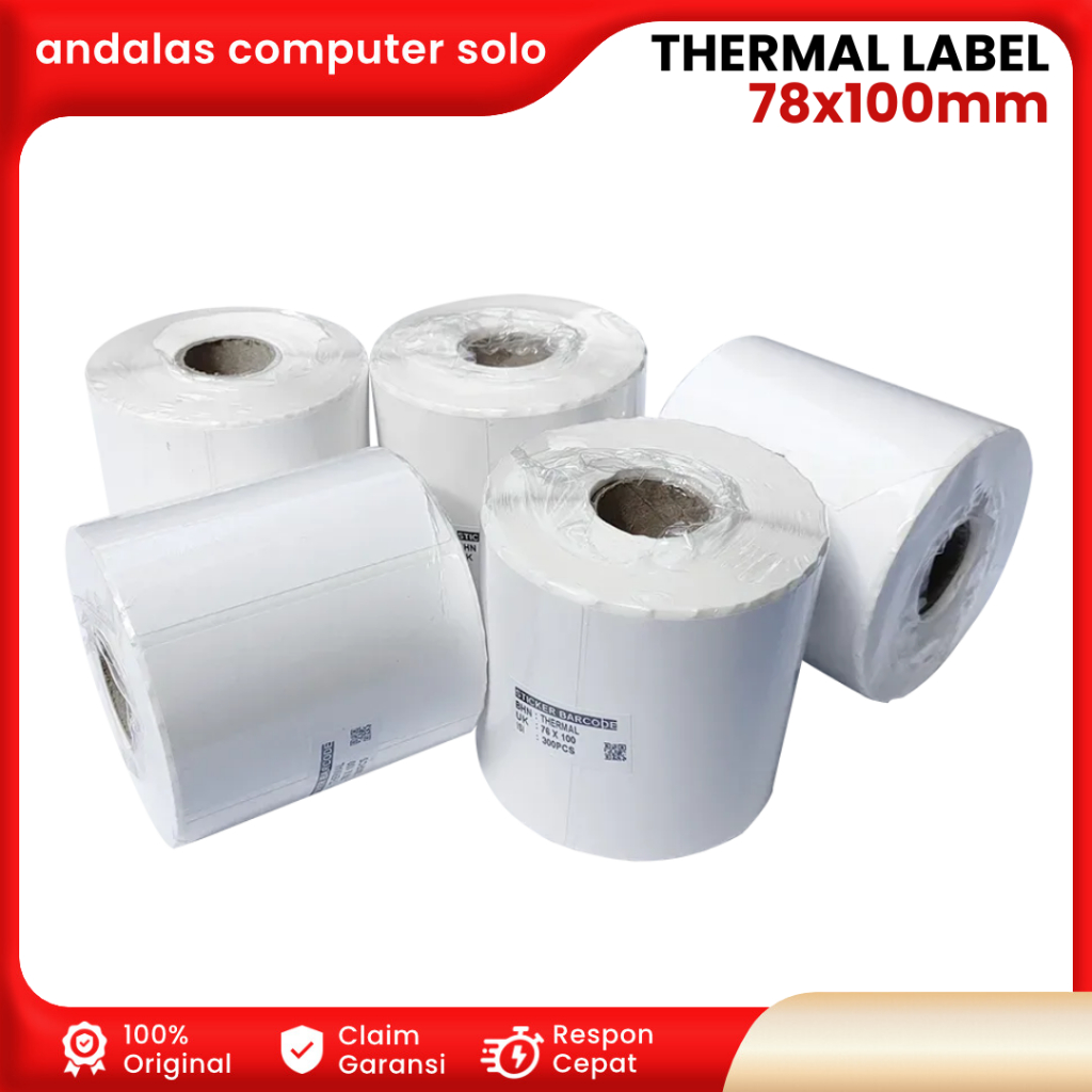 Jual KERTAS THERMAL LABEL RESI 78x100mm THERMAL LABEL PRINT RESI ...