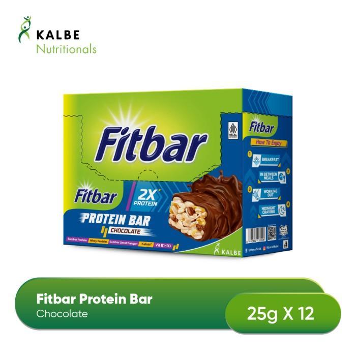 Jual Fitbar Protein Bar Chocolate 25gr 1 saset Fit bar Multigrain Oat ...