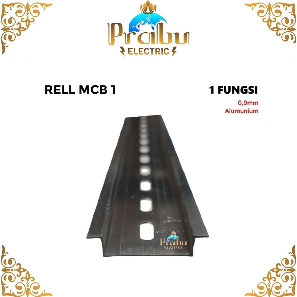 Jual REL MCB ALUMUNIUM 1 FUNGSI-0,9mm / DIN RAIL MCB 1 FUNGSI / RELL ...
