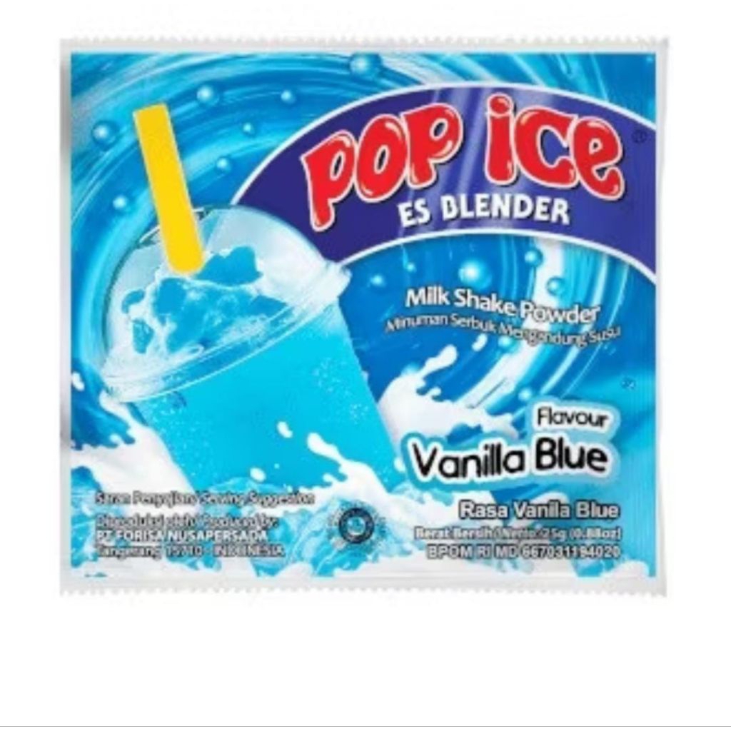 Jual POP ICE RASA VANILLA BLUE RENCENG ISI 10 SACHET | Shopee Indonesia