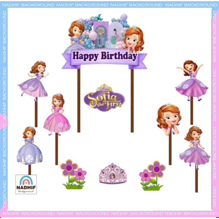 Jual Topper Hiasan Kue Ulang Tahun Karakter SHOPIA Murah Harga Grosir ...