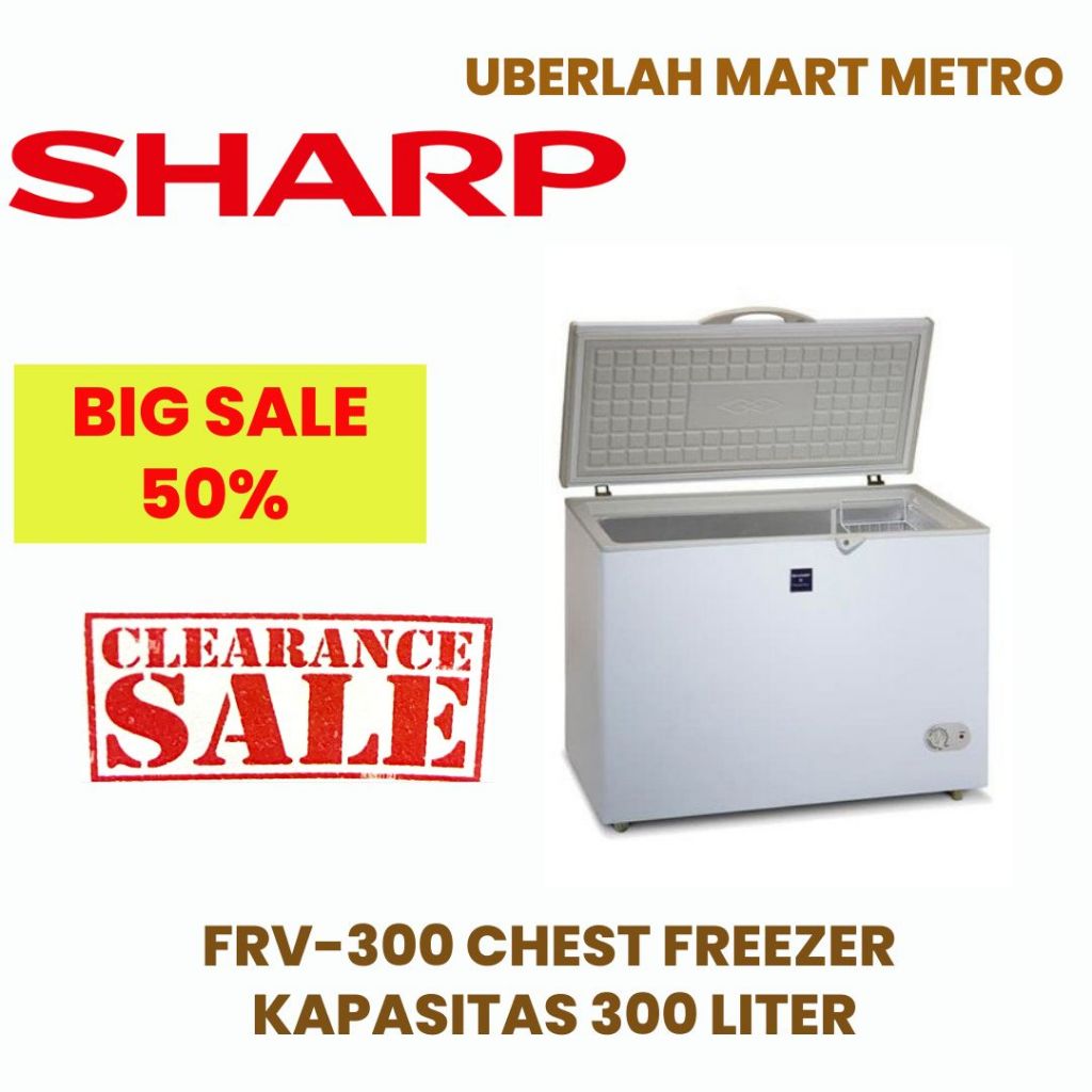 Jual SHARP CHEST FREEZER KAPASITAS 300 LITER FRV-300 | Shopee Indonesia